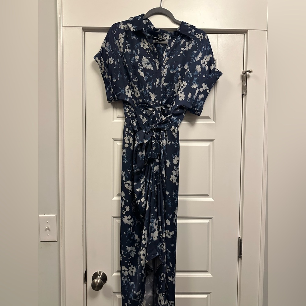 Steve Madden Navy Floral High Low Dress